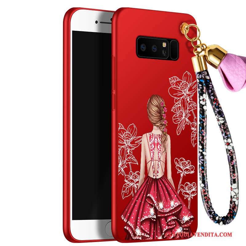 Custodia Samsung Galaxy Note 8 Silicone Tendenza Morbido, Cover Samsung Galaxy Note 8 Protezione Rossotelefono