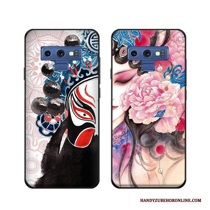 Custodia Samsung Galaxy Note 9 Goffratura Telefono Personalizza, Cover Samsung Galaxy Note 9 Protezione Stile Cinese