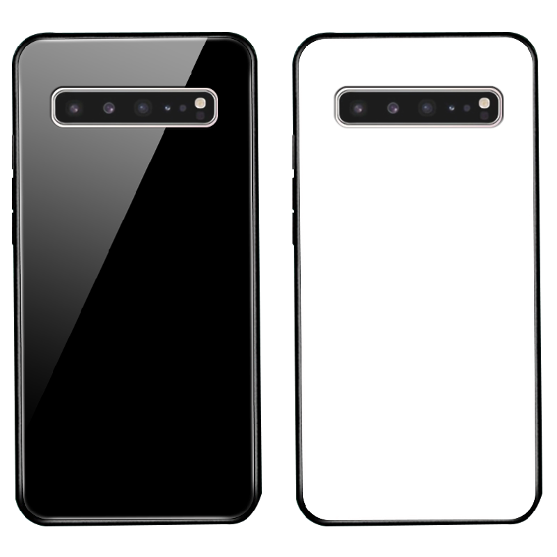Custodia Samsung Galaxy S10 5g Moda Lusso Monocromatico, Cover Samsung Galaxy S10 5g Protezione Telefono Nero