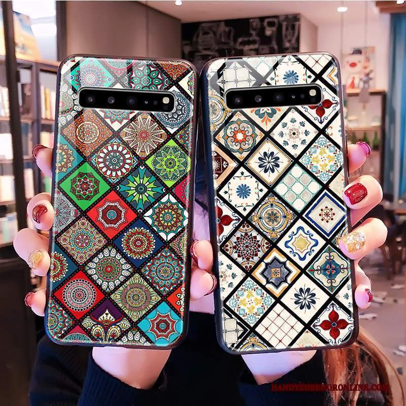 Custodia Samsung Galaxy S10 5g Vetrotelefono, Cover Samsung Galaxy S10 5g Net Red Tendenza