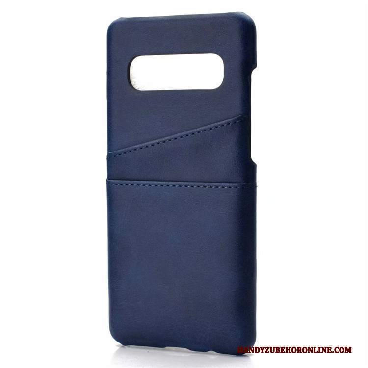 Custodia Samsung Galaxy S10+ Pelle Carta Anti-caduta, Cover Samsung Galaxy S10+ Protezione Muccatelefono