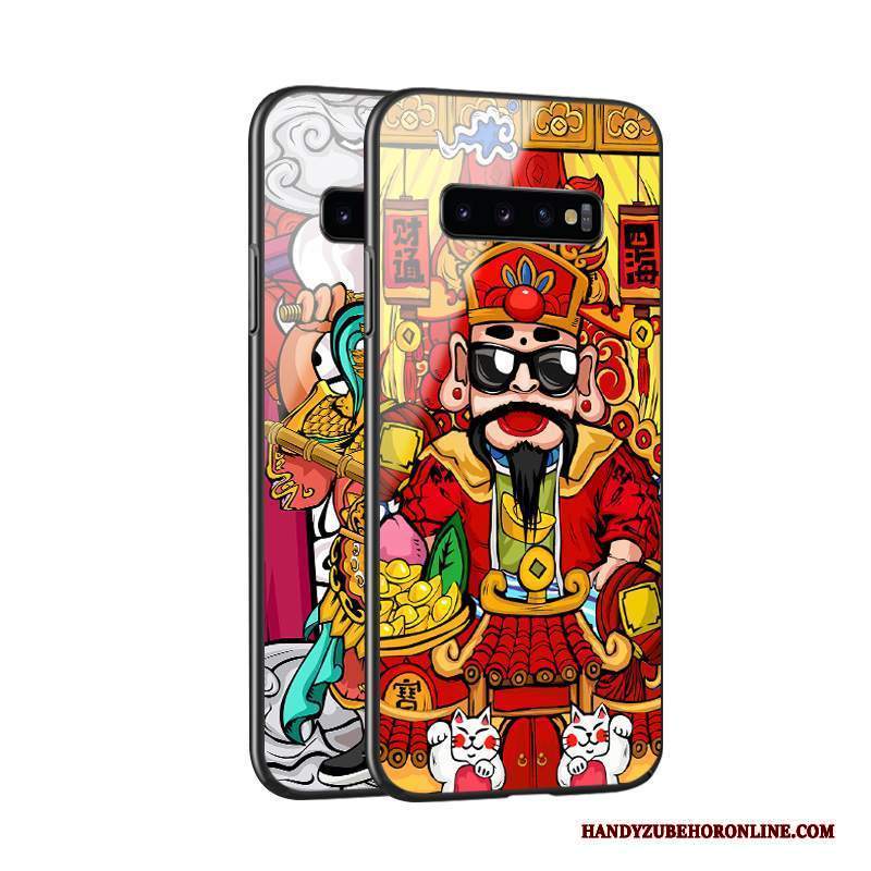 Custodia Samsung Galaxy S10 Silicone Amanti Originale, Cover Samsung Galaxy S10 Protezione Dio Della Ricchezza Morbido