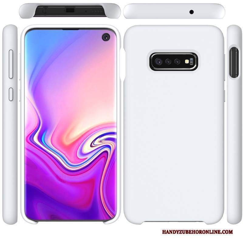 Custodia Samsung Galaxy S10 Silicone Tutto Incluso Bianco, Cover Samsung Galaxy S10 Protezione Anti-caduta Semplici