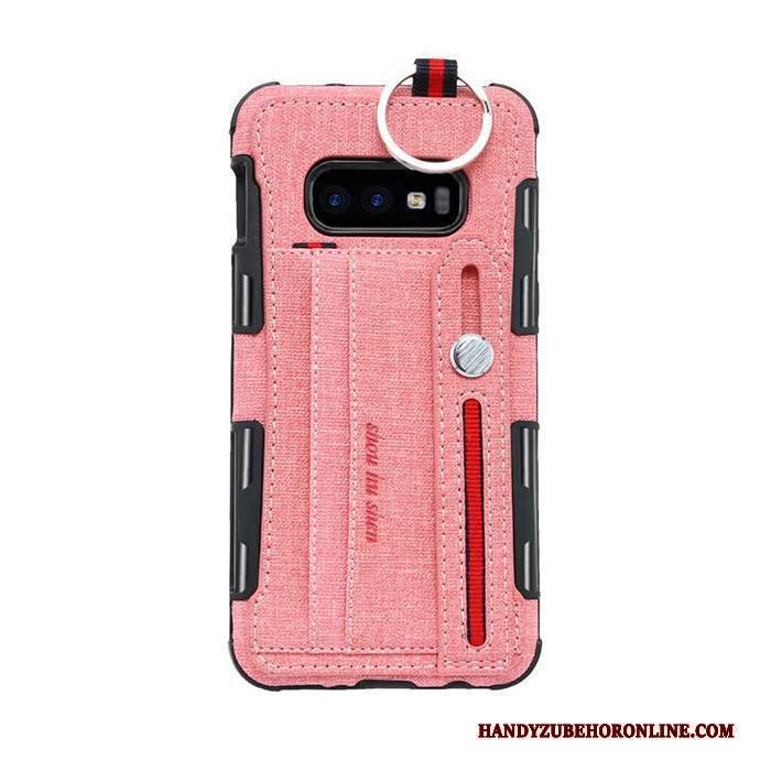 Custodia Samsung Galaxy S10e Protezione Borse Carta Anti-caduta, Cover Samsung Galaxy S10e Telefono Rosa