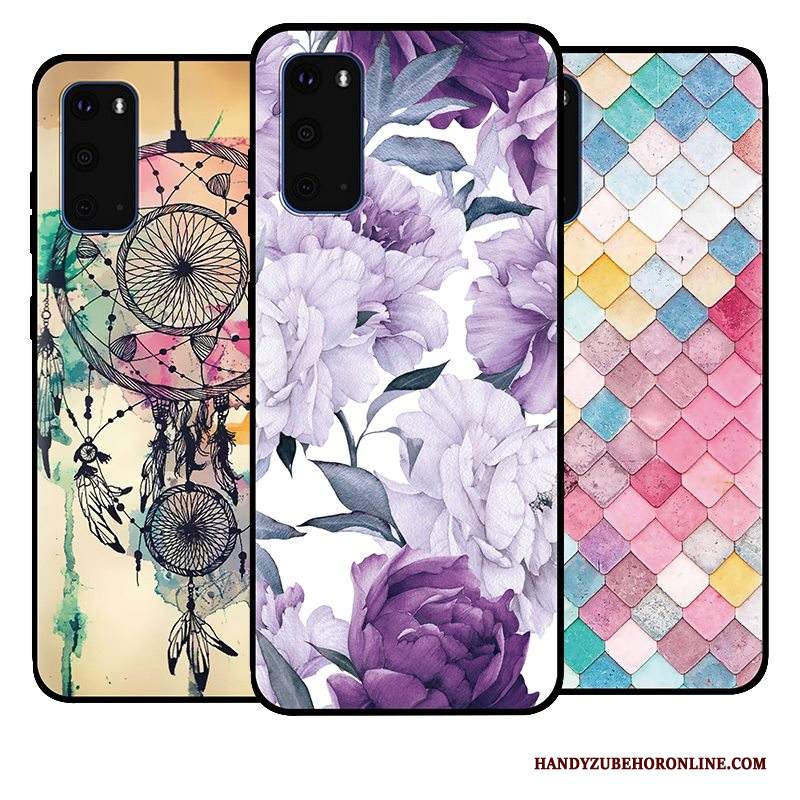 Custodia Samsung Galaxy S20 Colore Telefono Marchio Di Tendenza, Cover Samsung Galaxy S20 Cartone Animato Morbido Nero