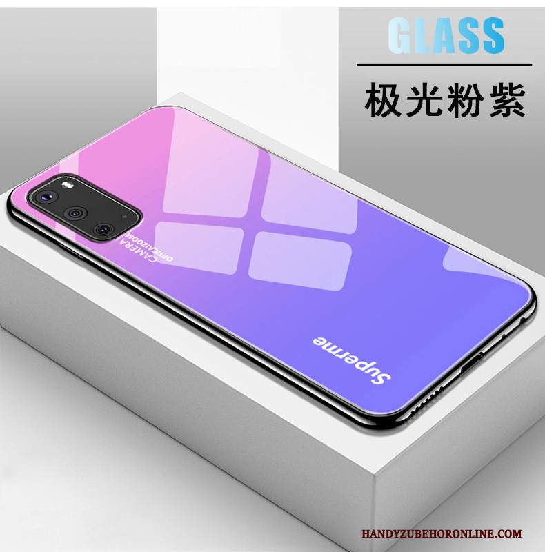 Custodia Samsung Galaxy S20 Creativo Tutto Incluso Specchio, Cover Samsung Galaxy S20 Silicone Porpora Di Personalità