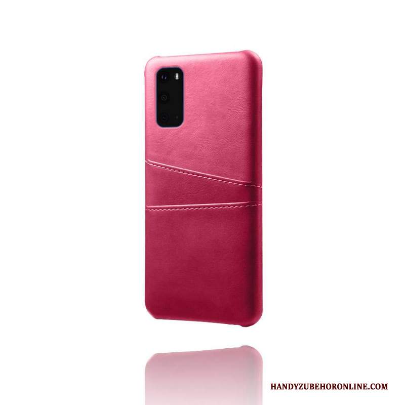Custodia Samsung Galaxy S20 Pelle Carta Qualità, Cover Samsung Galaxy S20 Protezione Telefono Rosso