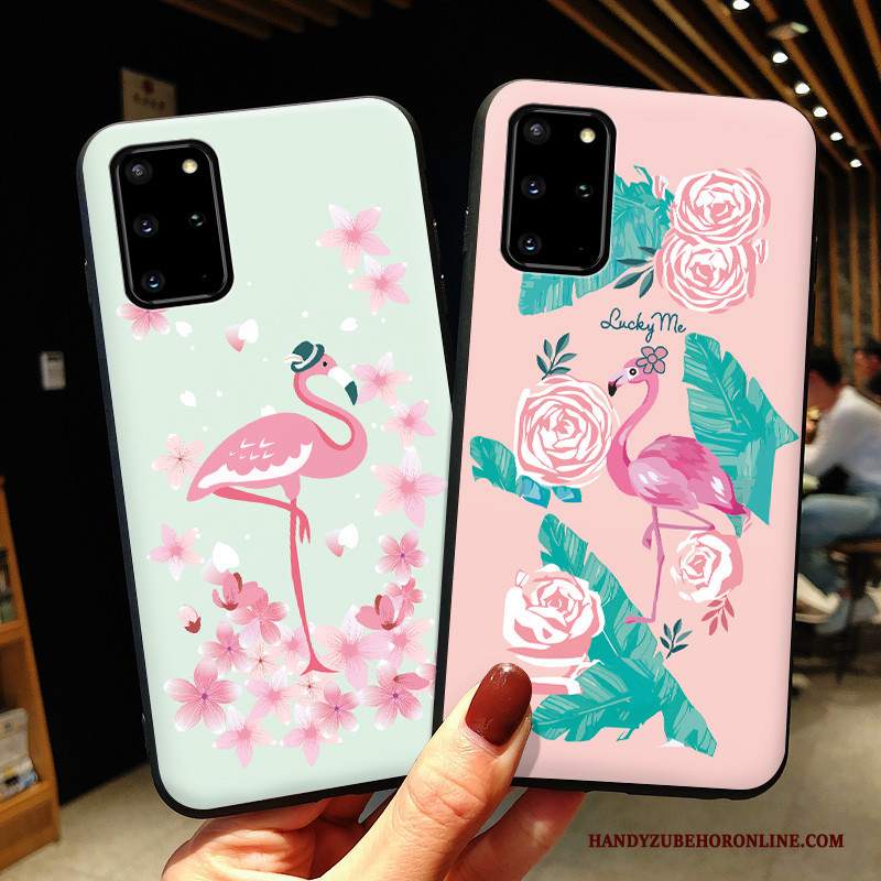 Custodia Samsung Galaxy S20+ Silicone Anti-caduta Lusso, Cover Samsung Galaxy S20+ Protezione Telefono Rosa