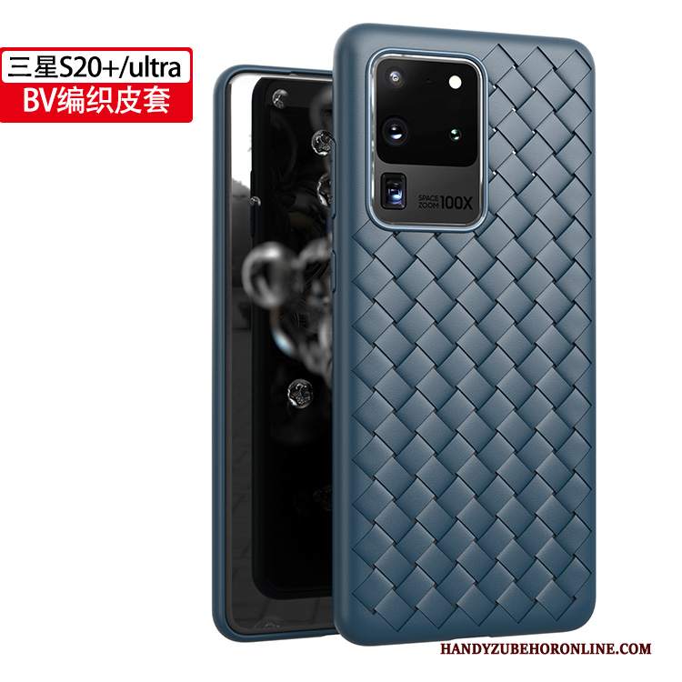 Custodia Samsung Galaxy S20 Ultra Pelle Modello Semplici, Cover Samsung Galaxy S20 Ultra Protezione Blu Nuovo