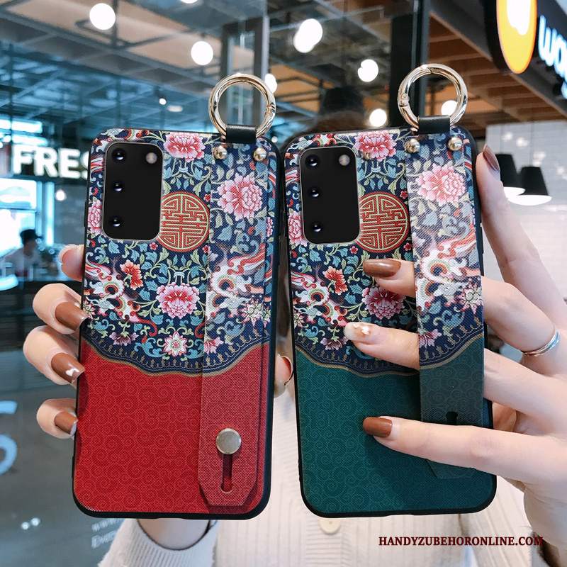 Custodia Samsung Galaxy S20 Vintage Modello Di Personalità, Cover Samsung Galaxy S20 Protezione Rossotelefono