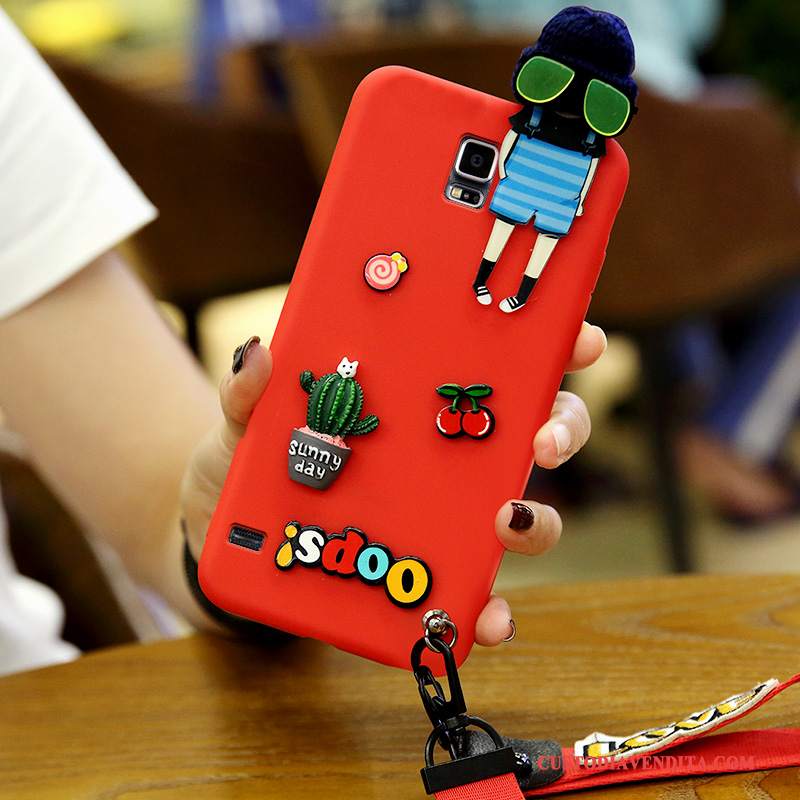 Custodia Samsung Galaxy S4 Cartone Animato Rosso Bello, Cover Samsung Galaxy S4 Protezione Telefono Anti-caduta