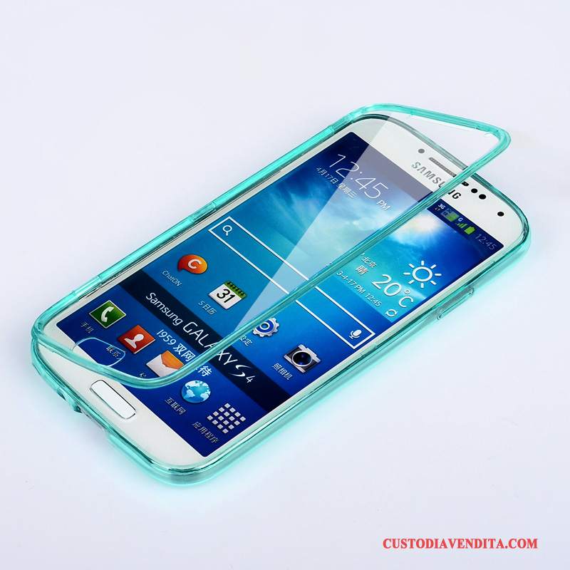 Custodia Samsung Galaxy S4 Protezione Trasparente Anti-caduta, Cover Samsung Galaxy S4 Silicone Morbido Verde