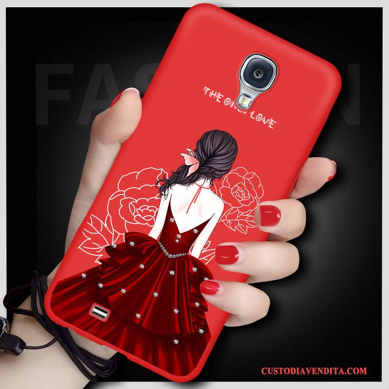 Custodia Samsung Galaxy S4 Silicone Rosso Tutto Incluso, Cover Samsung Galaxy S4 Cartone Animato Telefono Anti-caduta