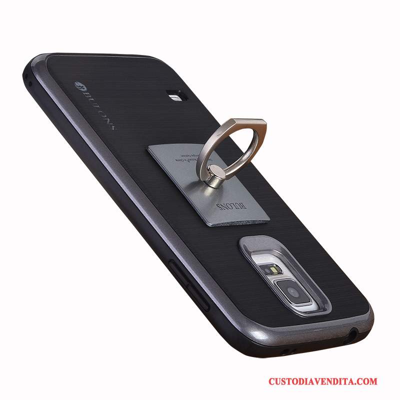 Custodia Samsung Galaxy S5 Silicone Panno Tendenza, Cover Samsung Galaxy S5 Protezione Nero Morbido