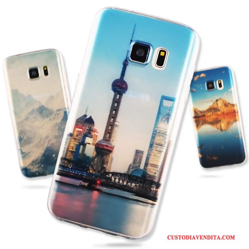 Custodia Samsung Galaxy S6 Edge Silicone Blutelefono, Cover Samsung Galaxy S6 Edge Protezione