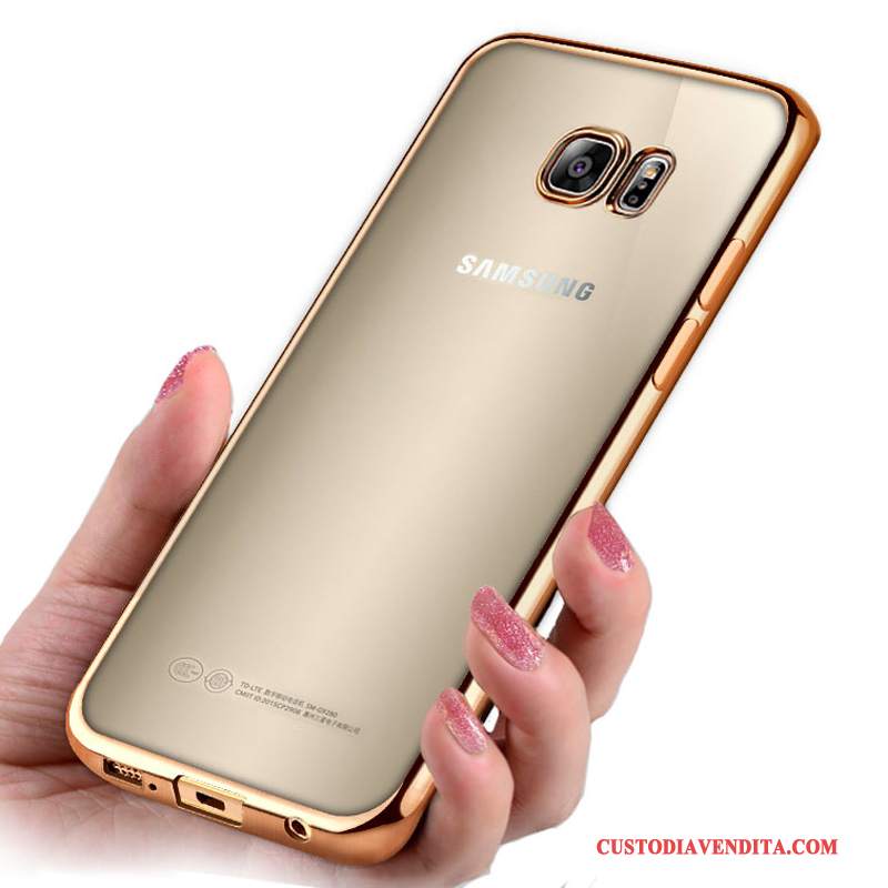 Custodia Samsung Galaxy S6 Edge Silicone Trasparente Sottile, Cover Samsung Galaxy S6 Edge Protezione Telefono Morbido