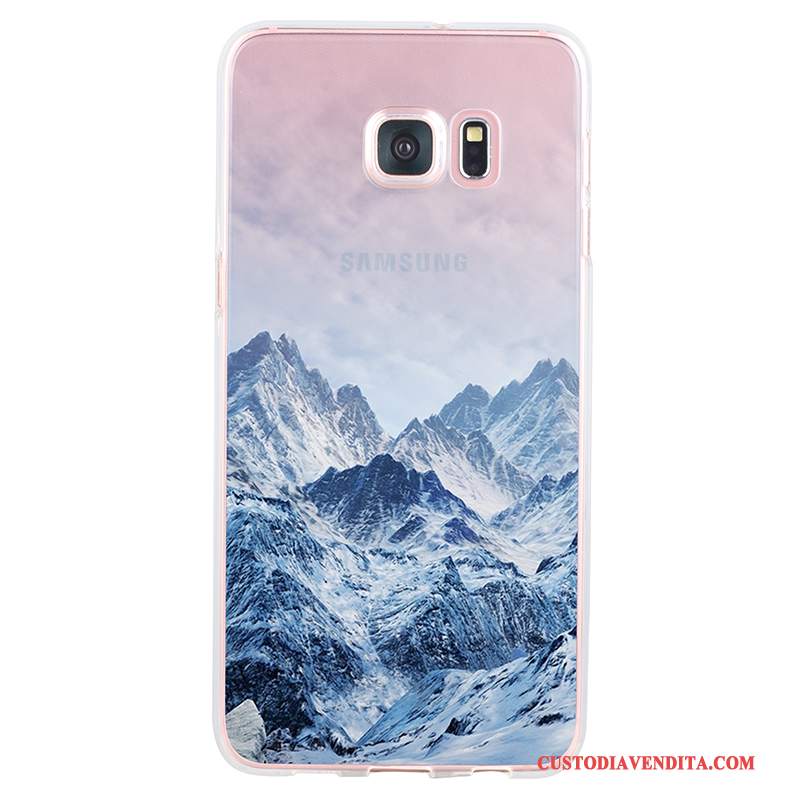 Custodia Samsung Galaxy S6 Edge Silicone Tutto Incluso Blu, Cover Samsung Galaxy S6 Edge Protezione Anti-cadutatelefono