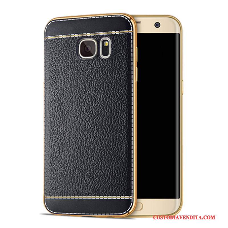 Custodia Samsung Galaxy S6 Pelle Modello Morbido, Cover Samsung Galaxy S6 Silicone Nero