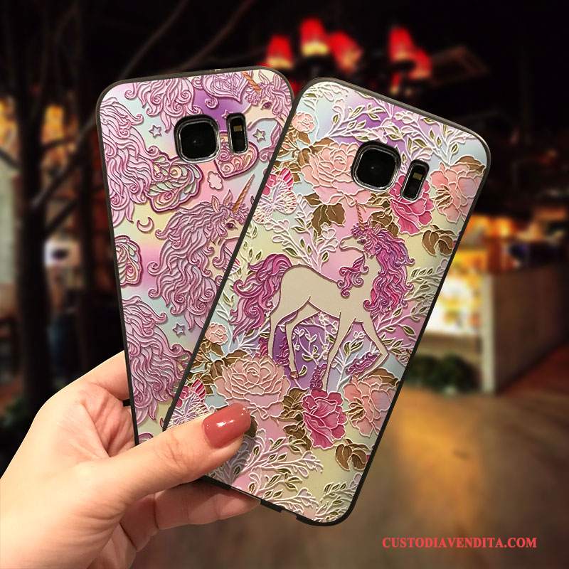 Custodia Samsung Galaxy S7 Cartone Animato Di Personalità Tutto Incluso, Cover Samsung Galaxy S7 Silicone Rosa Tendenza