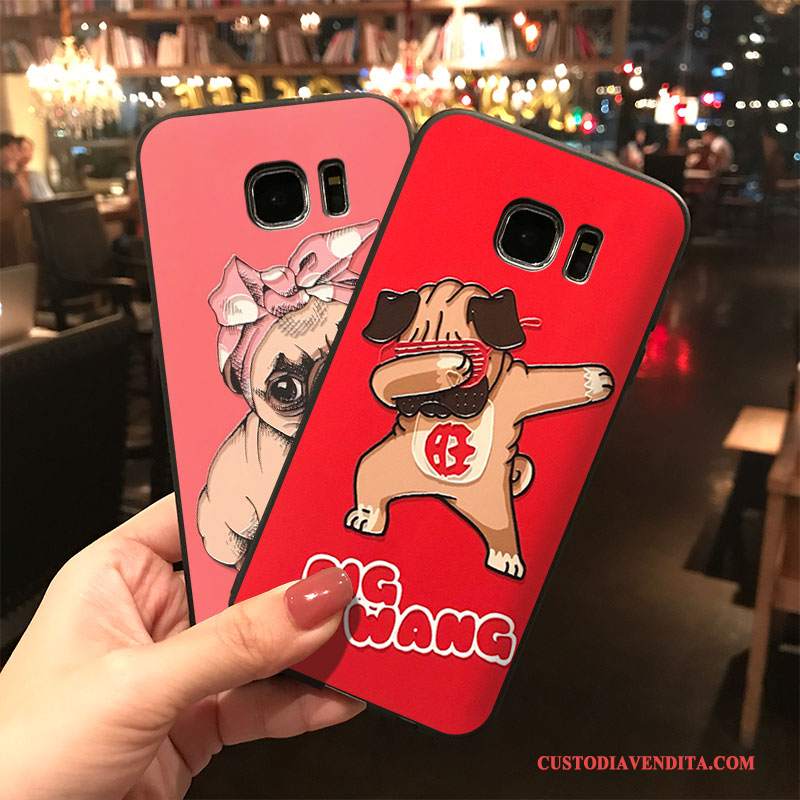 Custodia Samsung Galaxy S7 Cartone Animato Tutto Incluso Bello, Cover Samsung Galaxy S7 Silicone Di Personalità Rosso