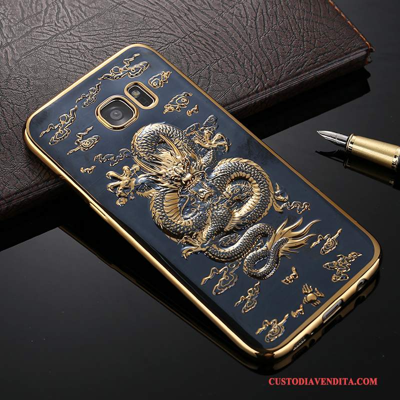 Custodia Samsung Galaxy S7 Creativo Di Personalità Morbido, Cover Samsung Galaxy S7 Silicone Verdetelefono