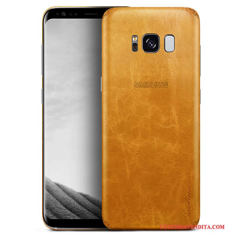 Custodia Samsung Galaxy S7 Edge Protezione Telefono Sottile, Cover Samsung Galaxy S7 Edge Pelle Giallo Tutto Incluso