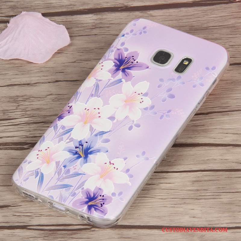 Custodia Samsung Galaxy S7 Protezione Morbido Anti-caduta, Cover Samsung Galaxy S7 Cartone Animato Telefono Porpora
