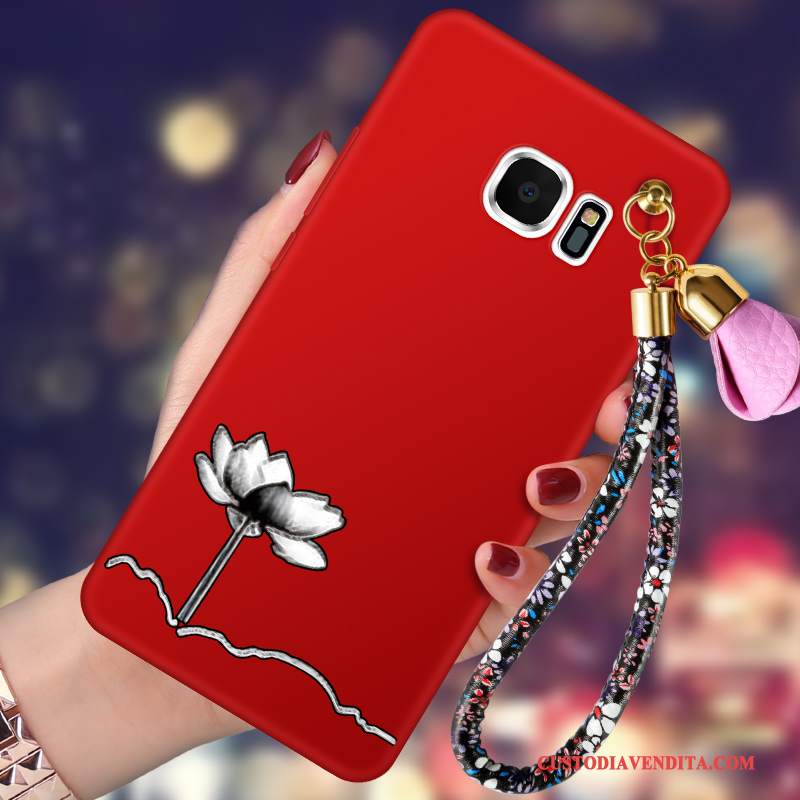 Custodia Samsung Galaxy S7 Silicone Tutto Incluso Morbido, Cover Samsung Galaxy S7 Rosso Anti-caduta