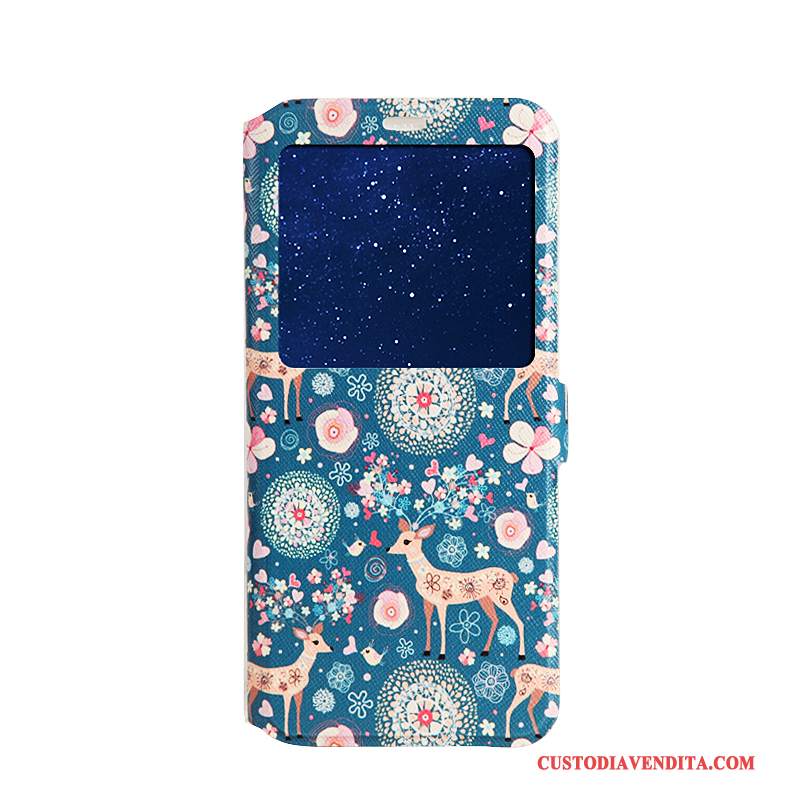 Custodia Samsung Galaxy S8+ Cartone Animato Telefono Blu, Cover Samsung Galaxy S8+ Folio Morbido Supporto