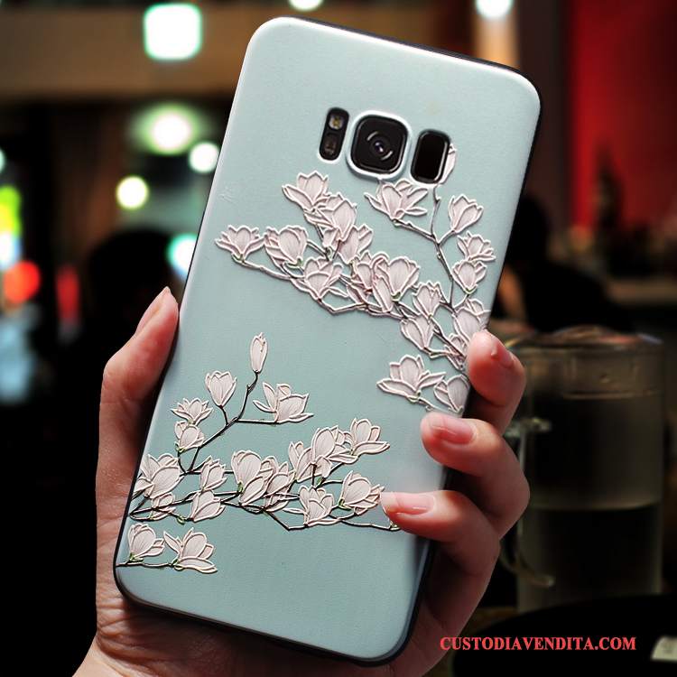 Custodia Samsung Galaxy S8+ Creativo Di Personalità Morbido, Cover Samsung Galaxy S8+ Silicone Telefono Blu Chiaro