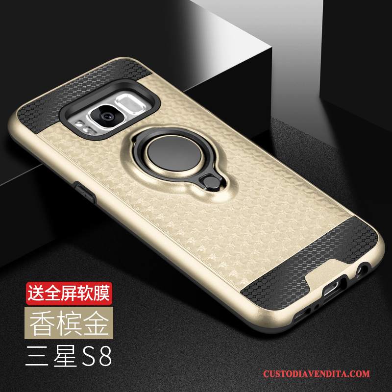 Custodia Samsung Galaxy S8 Creativo Oro Morbido, Cover Samsung Galaxy S8 Ringtelefono