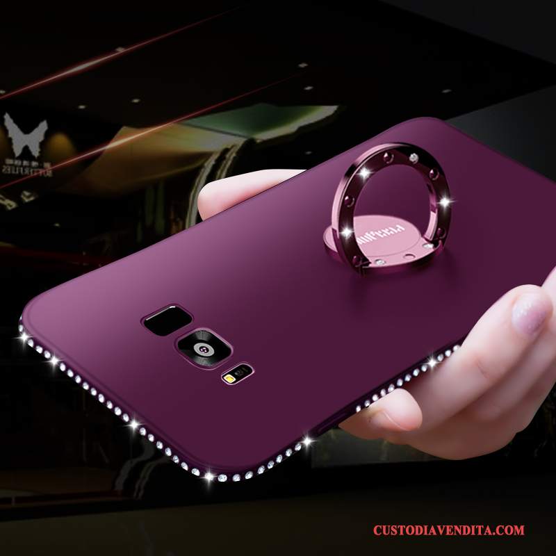 Custodia Samsung Galaxy S8+ Creativo Porpora Macchiati, Cover Samsung Galaxy S8+ Silicone Morbido Tutto Incluso