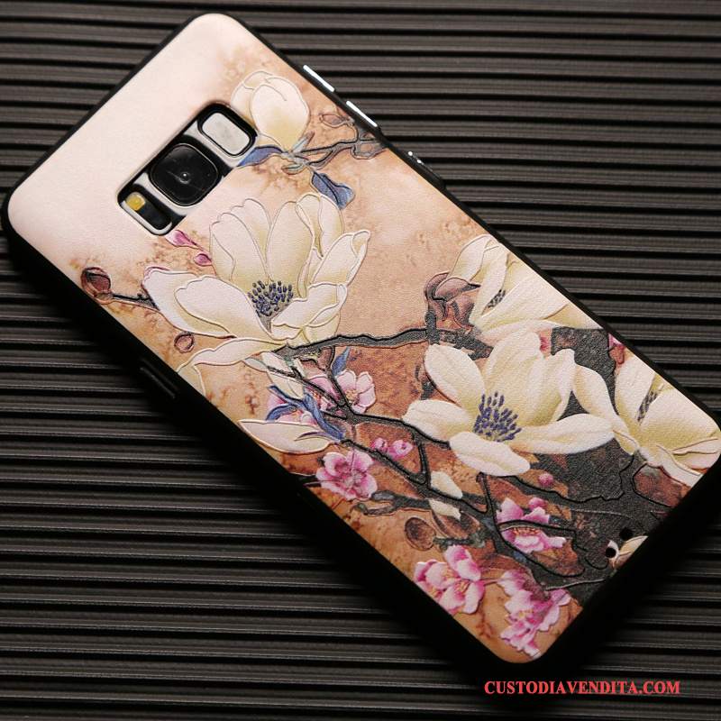Custodia Samsung Galaxy S8+ Goffratura Fiori Ornamenti Appesi, Cover Samsung Galaxy S8+ Silicone Cachitelefono