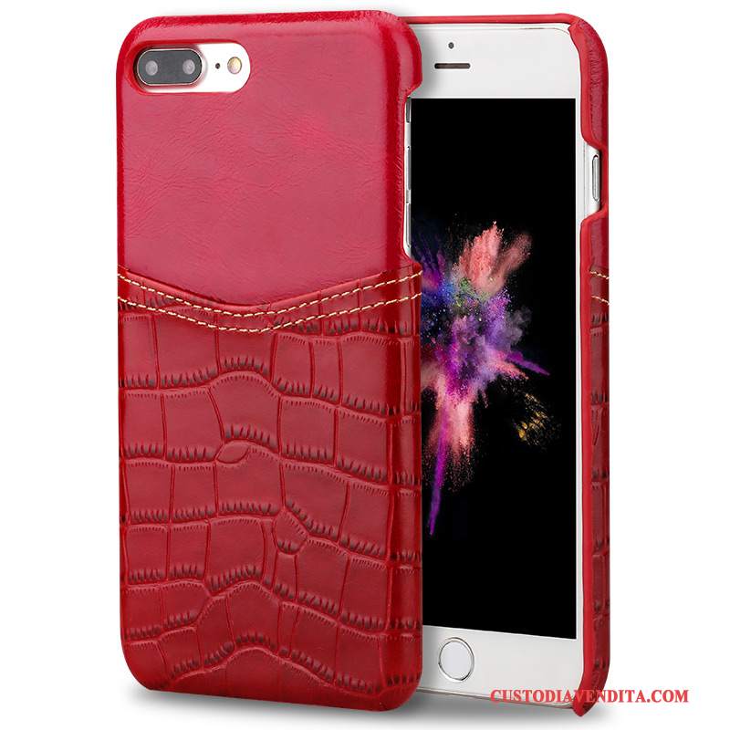 Custodia Samsung Galaxy S8+ Moda Di Personalità Coperchio Posteriore, Cover Samsung Galaxy S8+ Pelle Rosso Modello Coccodrillo