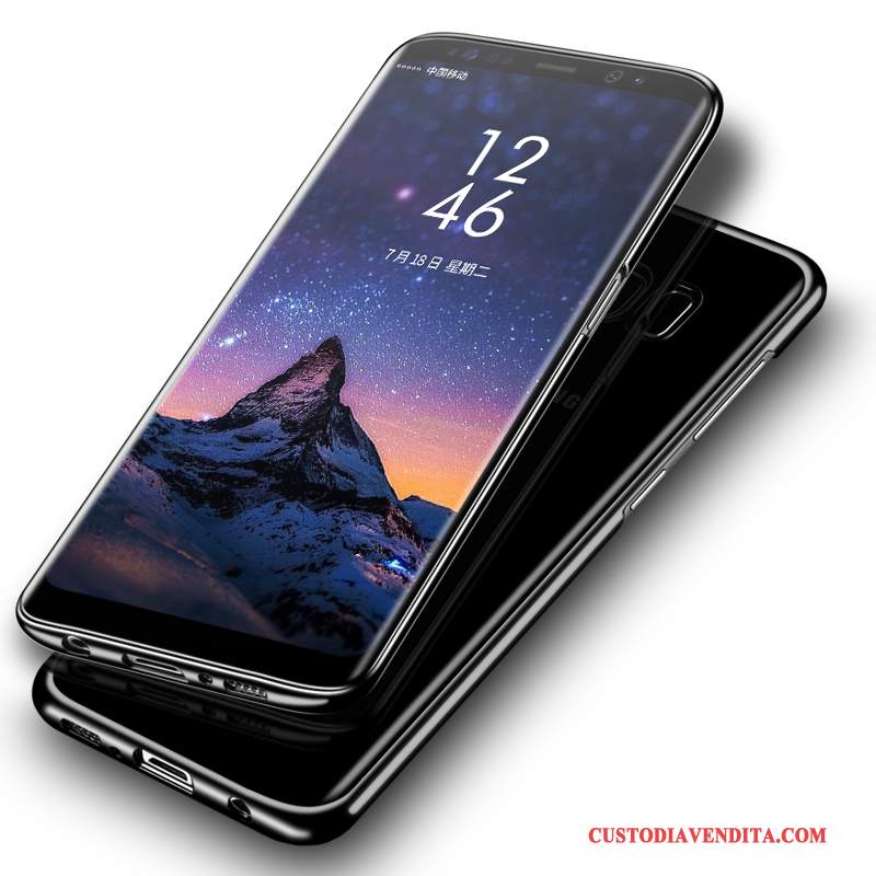 Custodia Samsung Galaxy S8 Protezione Trasparente Lusso, Cover Samsung Galaxy S8 Nero Difficile