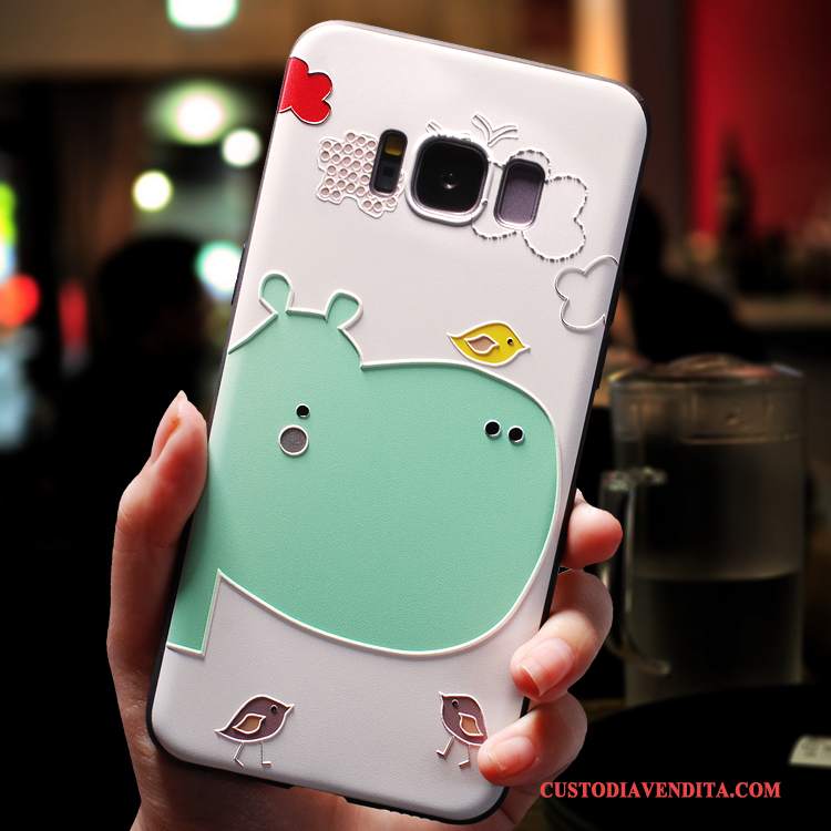 Custodia Samsung Galaxy S8+ Silicone Piccola Tutto Incluso, Cover Samsung Galaxy S8+ Creativo Ornamenti Appesi Verde