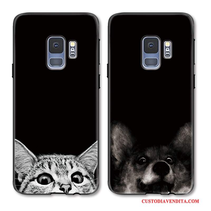 Custodia Samsung Galaxy S9 Creativo Corti Divertente, Cover Samsung Galaxy S9 Goffratura Nero Di Personalità