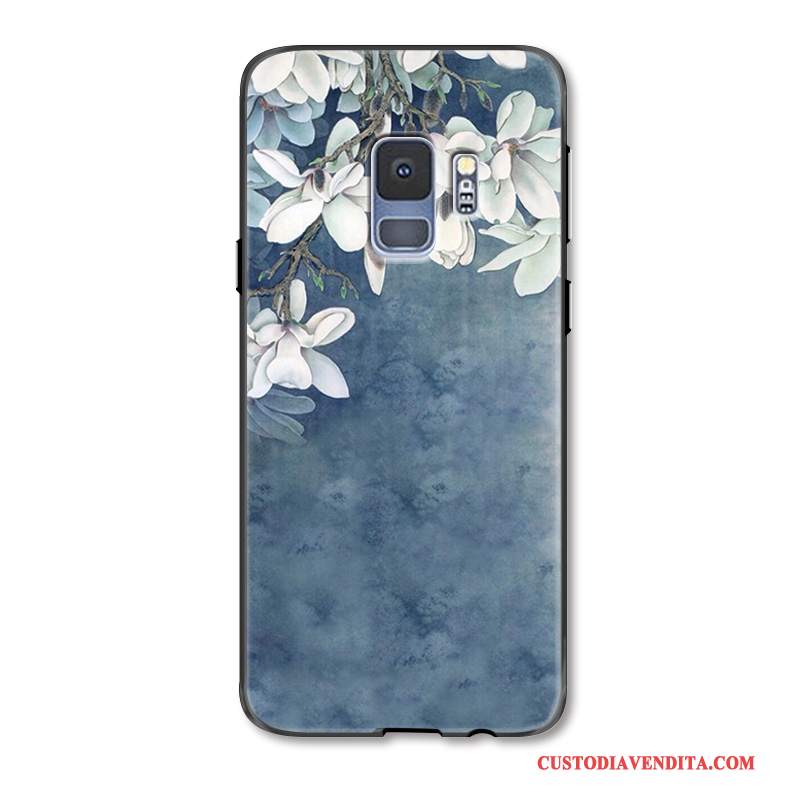 Custodia Samsung Galaxy S9+ Moda Arte Macchiati, Cover Samsung Galaxy S9+ Silicone Anti-caduta Blu