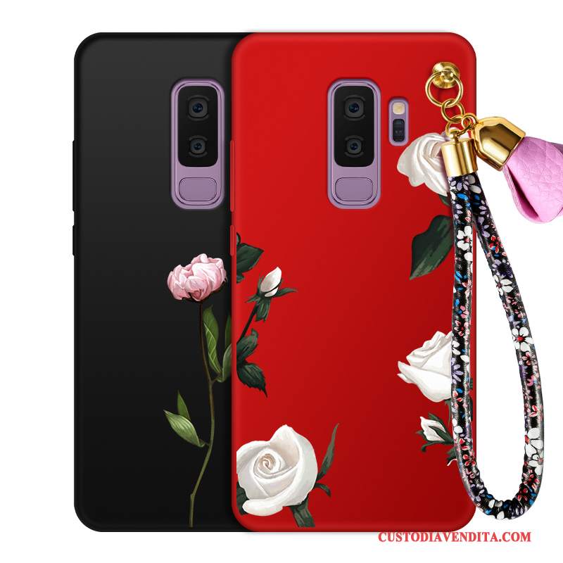Custodia Samsung Galaxy S9+ Silicone Tendenzatelefono, Cover Samsung Galaxy S9+ Protezione Morbido Rosso
