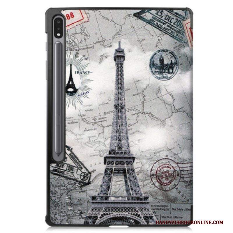 Custodia Samsung Galaxy Tab S7 FE Porta Stilo Torre Eiffel