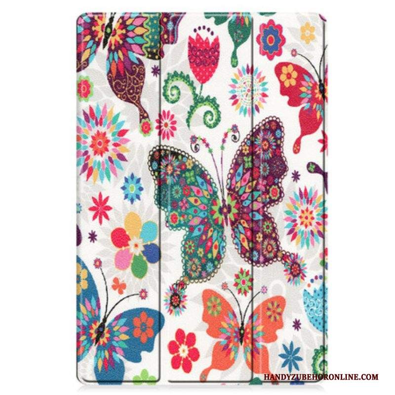 Custodia Samsung Galaxy Tab S7 FE Portapenne Fiore Vintage
