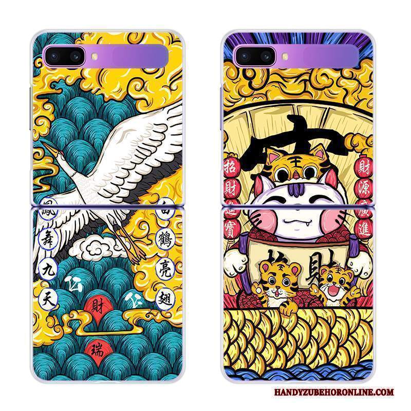Custodia Samsung Z Flip Personalizza Tendenza, Cover Samsung Z Flip Anti-caduta Giallo