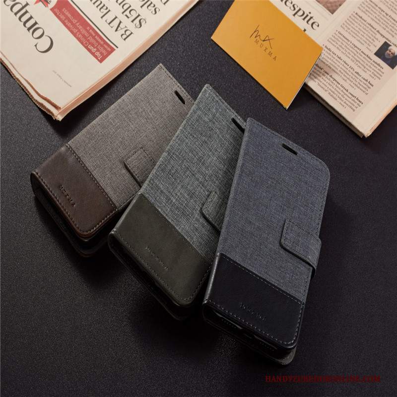 Custodia Sony Xperia 10 Pelle Anti-caduta Ornamenti Appesi, Cover Sony Xperia 10 Portafoglio Grigiotelefono