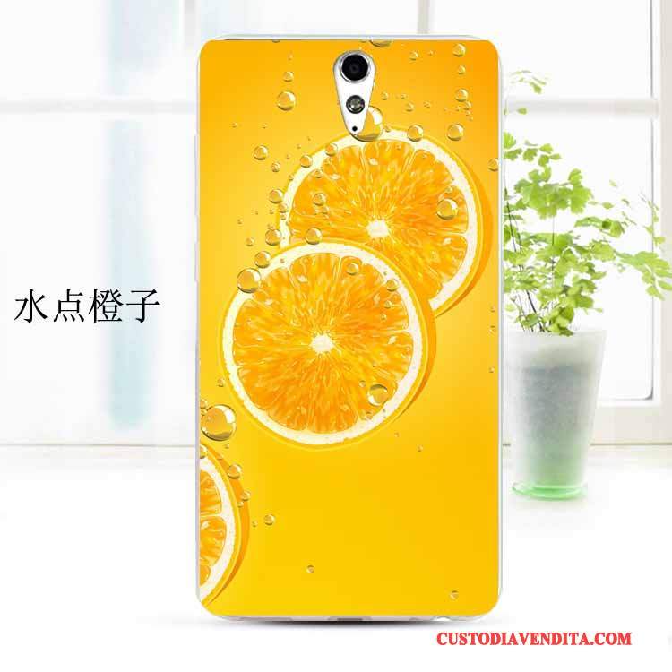 Custodia Sony Xperia C5 Ultra Dual Silicone Morbido Giallo, Cover Sony Xperia C5 Ultra Dual Cartone Animato Telefono