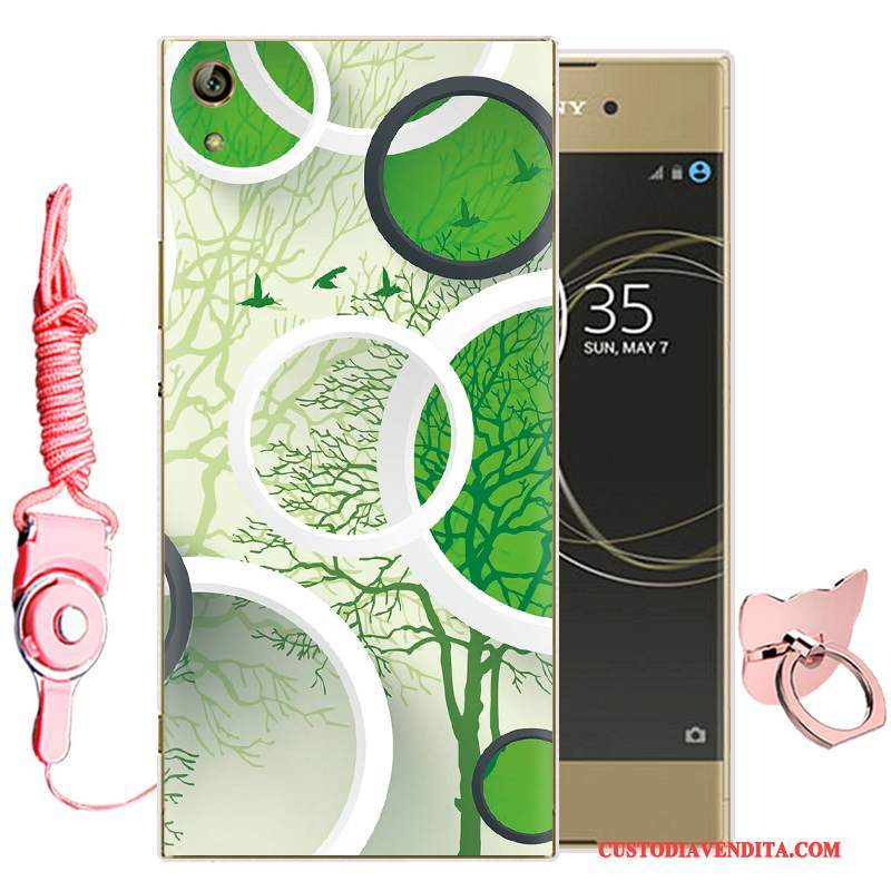 Custodia Sony Xperia L1 Silicone Morbidotelefono, Cover Sony Xperia L1 Cartone Animato Verde