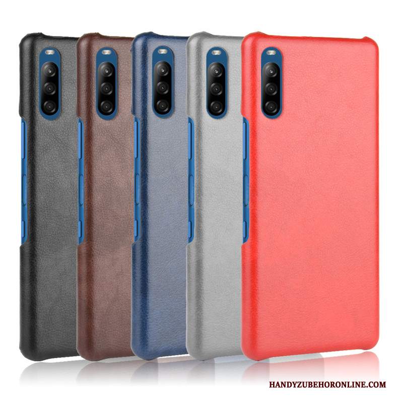 Custodia Sony Xperia L4 Pelle Litchi Rosso, Cover Sony Xperia L4 Protezione Telefono Borse