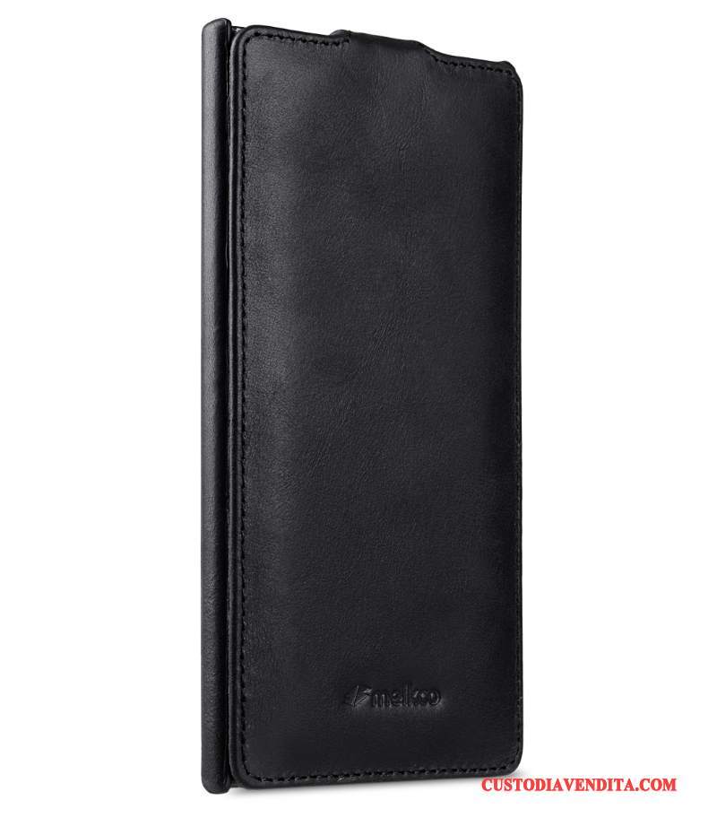 Custodia Sony Xperia X Compact Folio Nerotelefono, Cover Sony Xperia X Compact Pelle