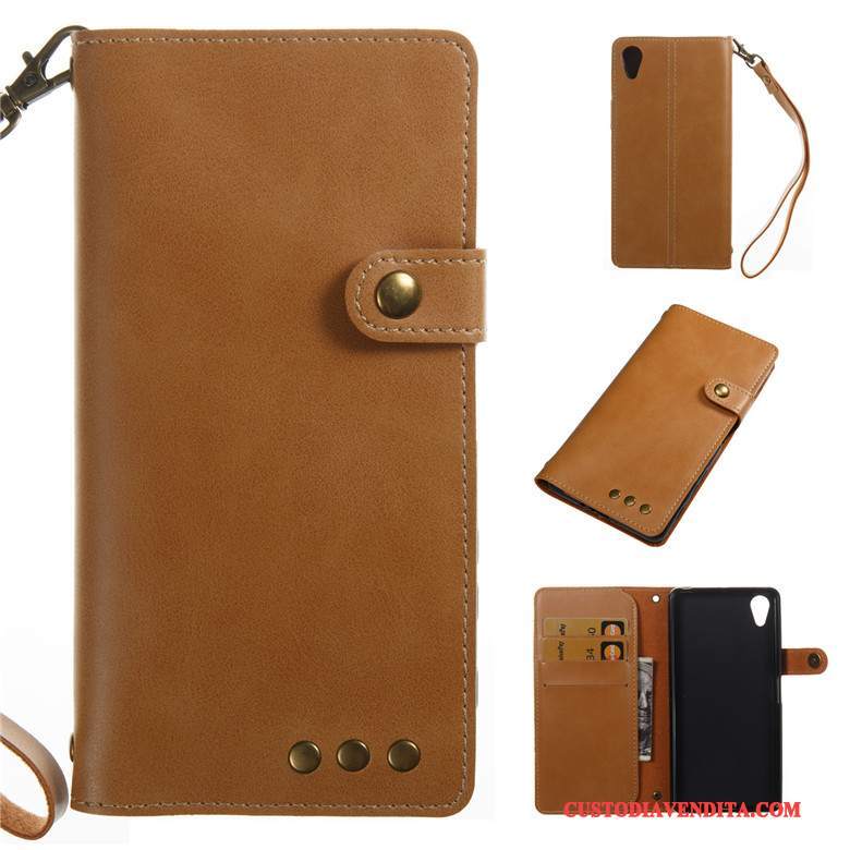 Custodia Sony Xperia X Folio Morbidotelefono, Cover Sony Xperia X Pelle