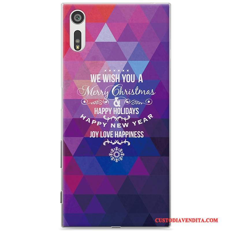 Custodia Sony Xperia Xz Colore Telefono Difficile, Cover Sony Xperia Xz Cartone Animato Porpora