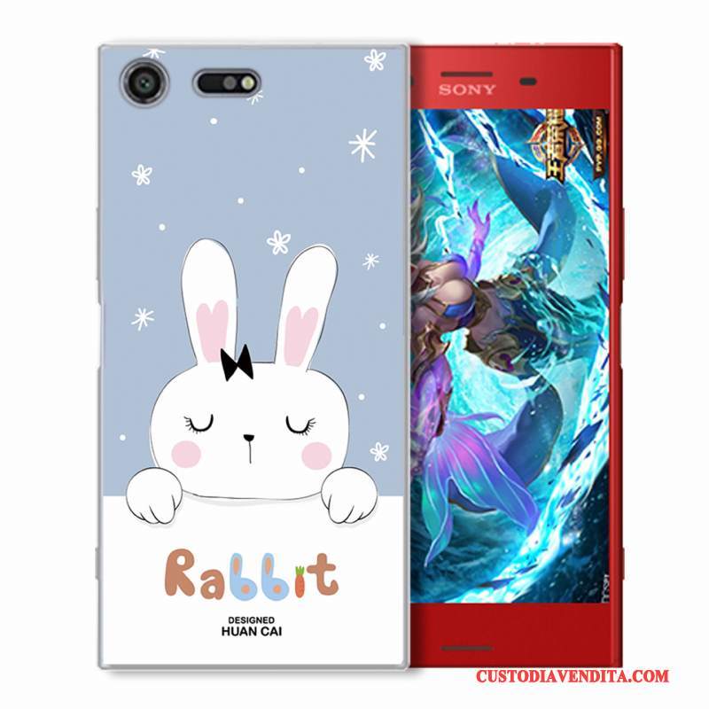 Custodia Sony Xperia Xz Premium Cartone Animato Piccola Anti-caduta, Cover Sony Xperia Xz Premium Protezione Fresco Blu Chiaro